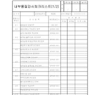 내부품질감사체크리스트 내부품질감사체크리스트
